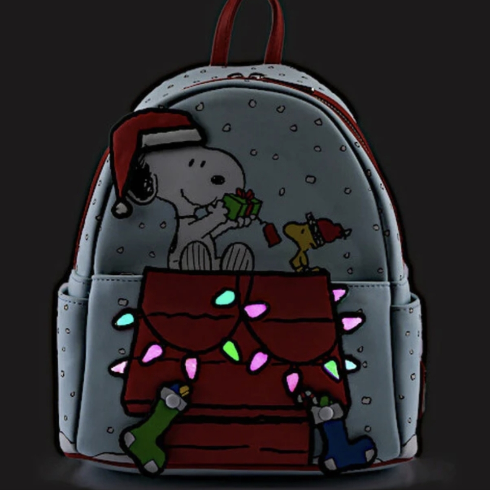 Loungefly Peanuts Christmas Snoopy and Woodstock mini Backpack